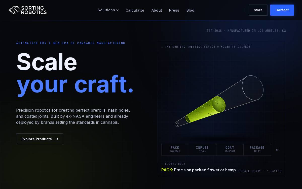 Sorting Robotics website preview