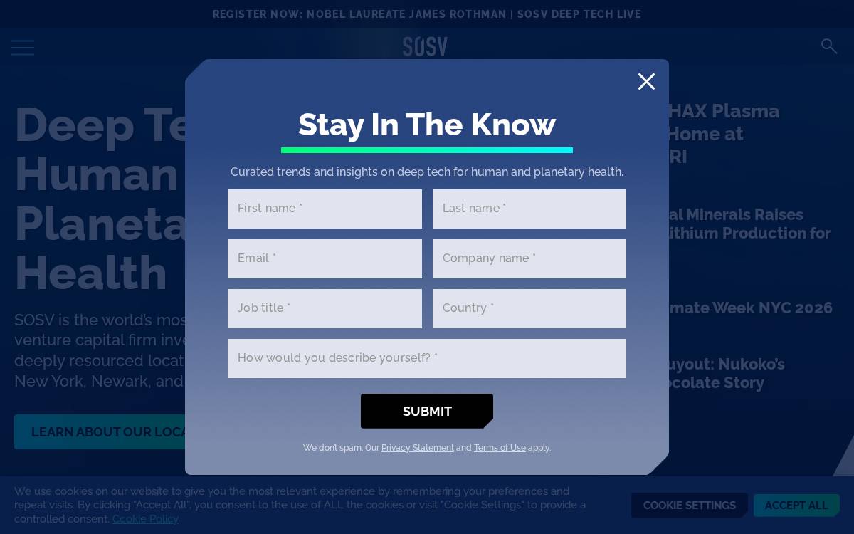 SOSV Visit SOSV website preview