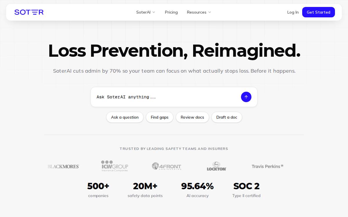 Soter website preview