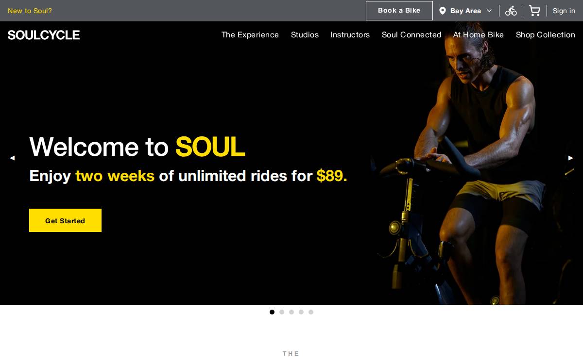 Soul Cycle website preview