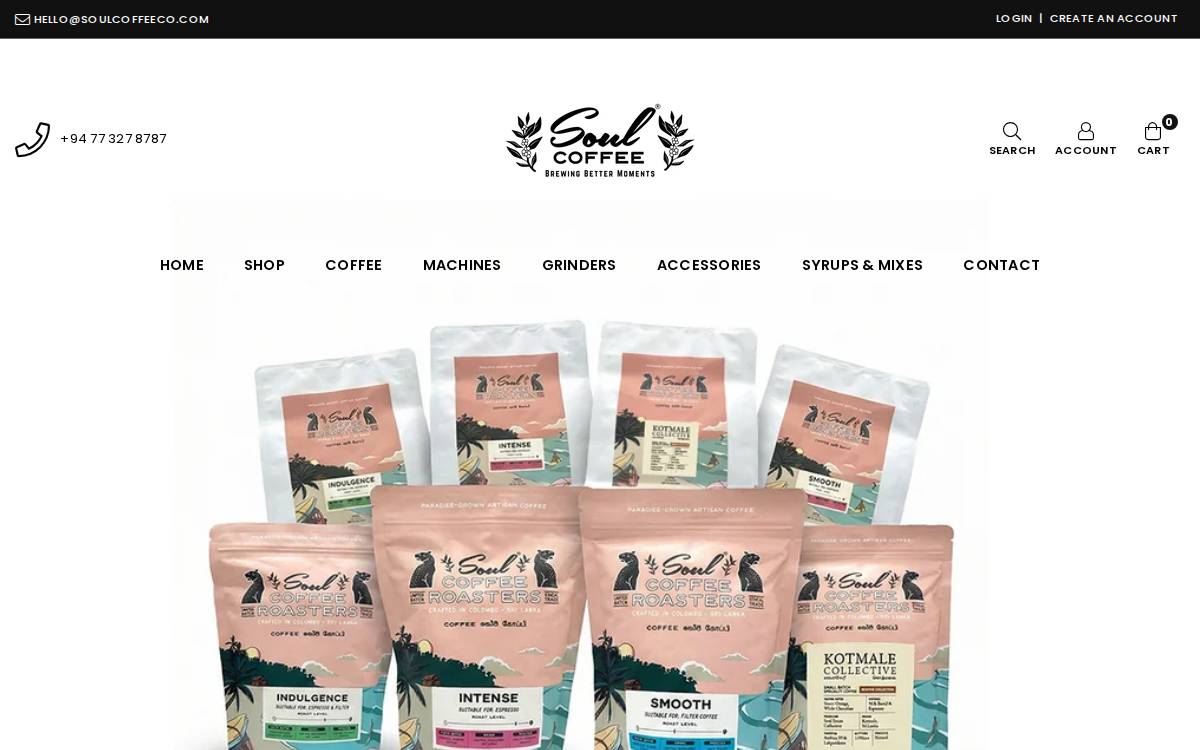 Soulcoffee website preview