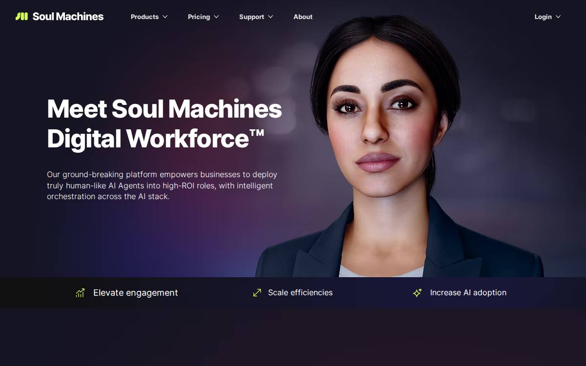 Soul Machines website preview