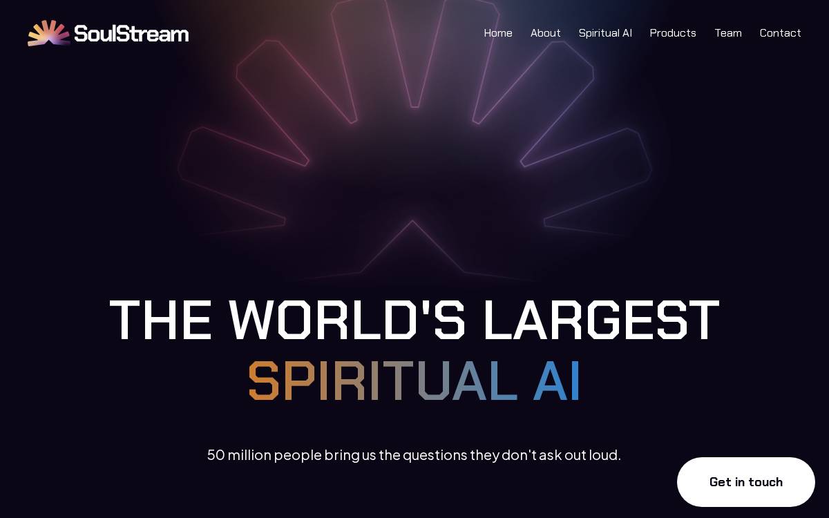 Soulstream website preview