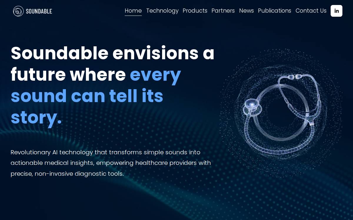 Soundable Health Venture Capital website preview