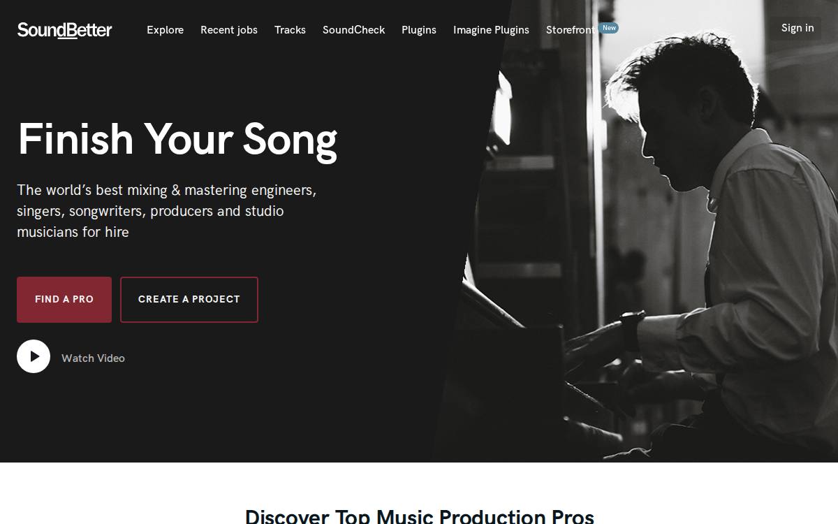 SoundBetter website preview