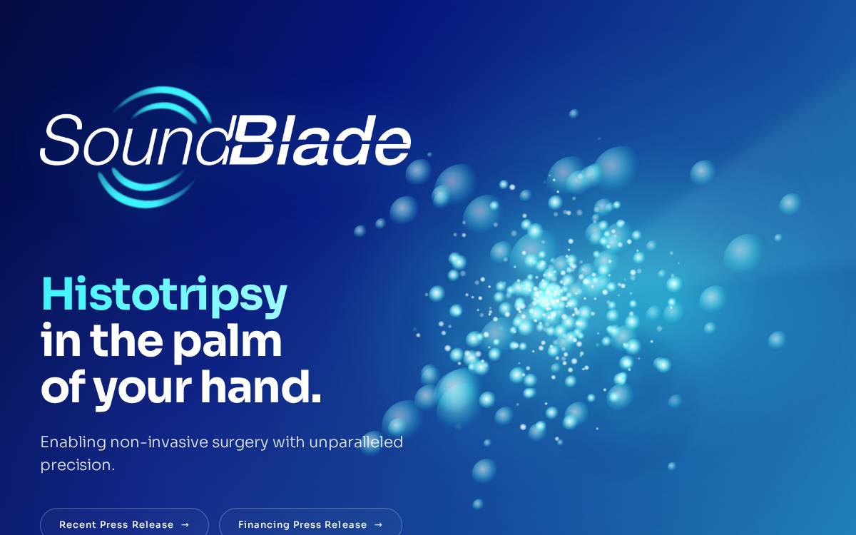 Sound Blade Medical website preview