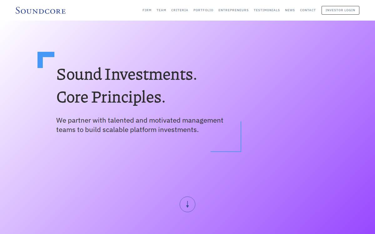 SoundCore Fund Investment website preview
