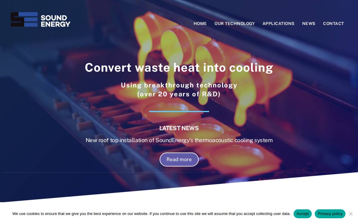 SoundEnergy website preview