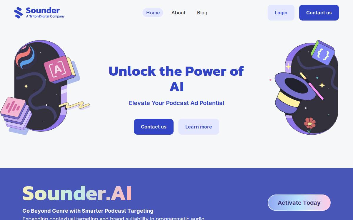 Sounder website preview