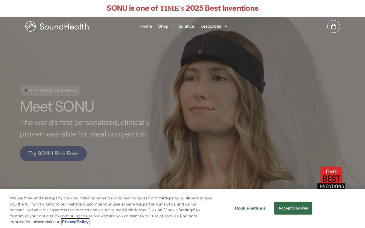 SoundHealth website preview