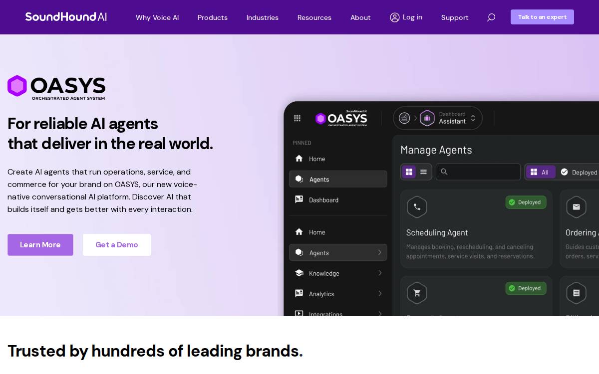 SoundHound AI website preview