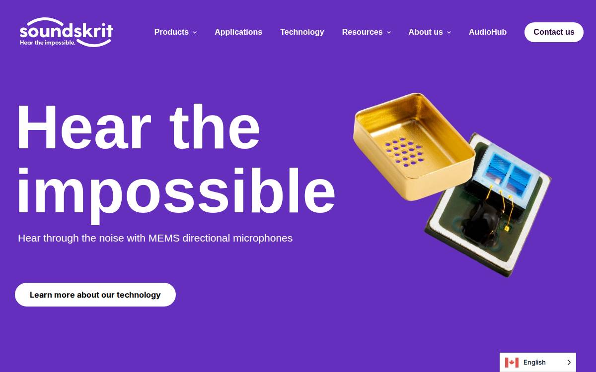 Soundskrit Audio Technology website preview