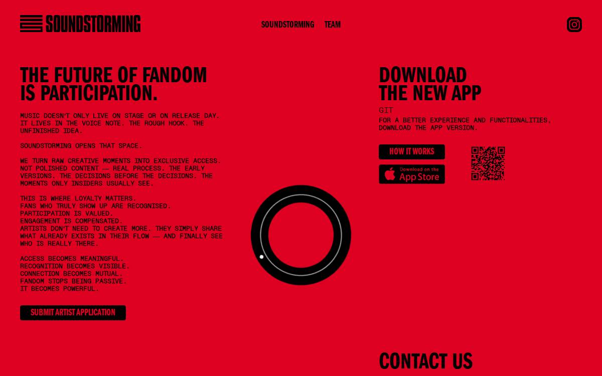 SoundStorming website preview