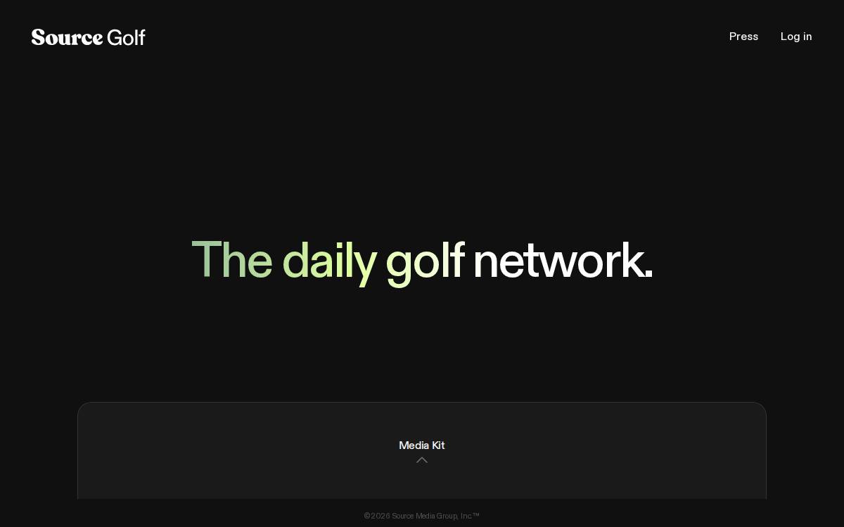 Source Golf website preview