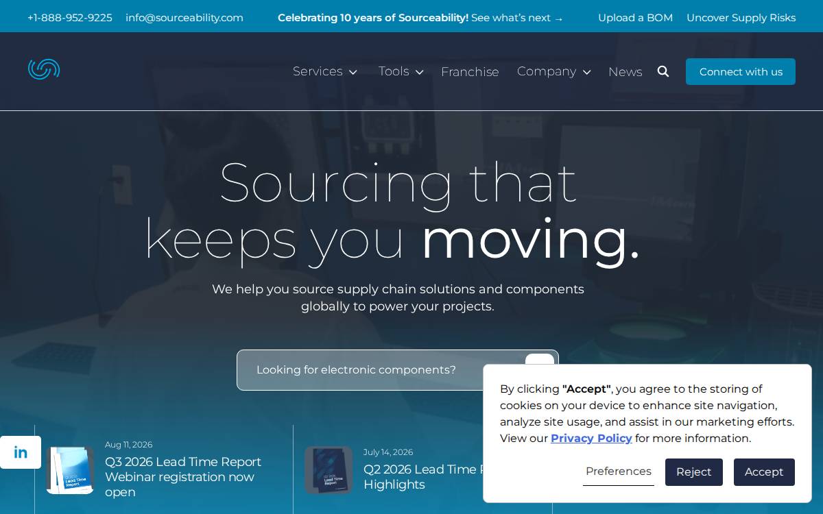 Sourceability website preview