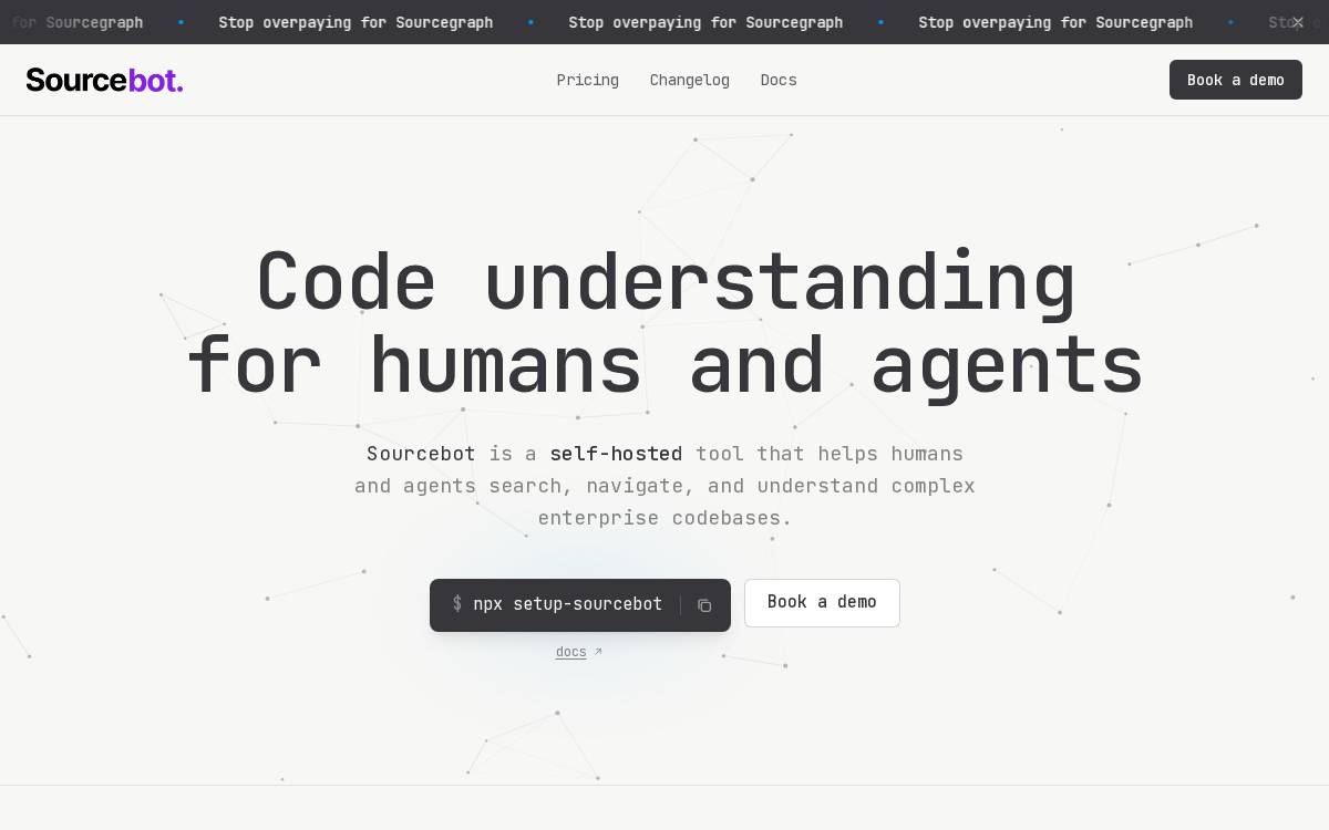 Sourcebot website preview