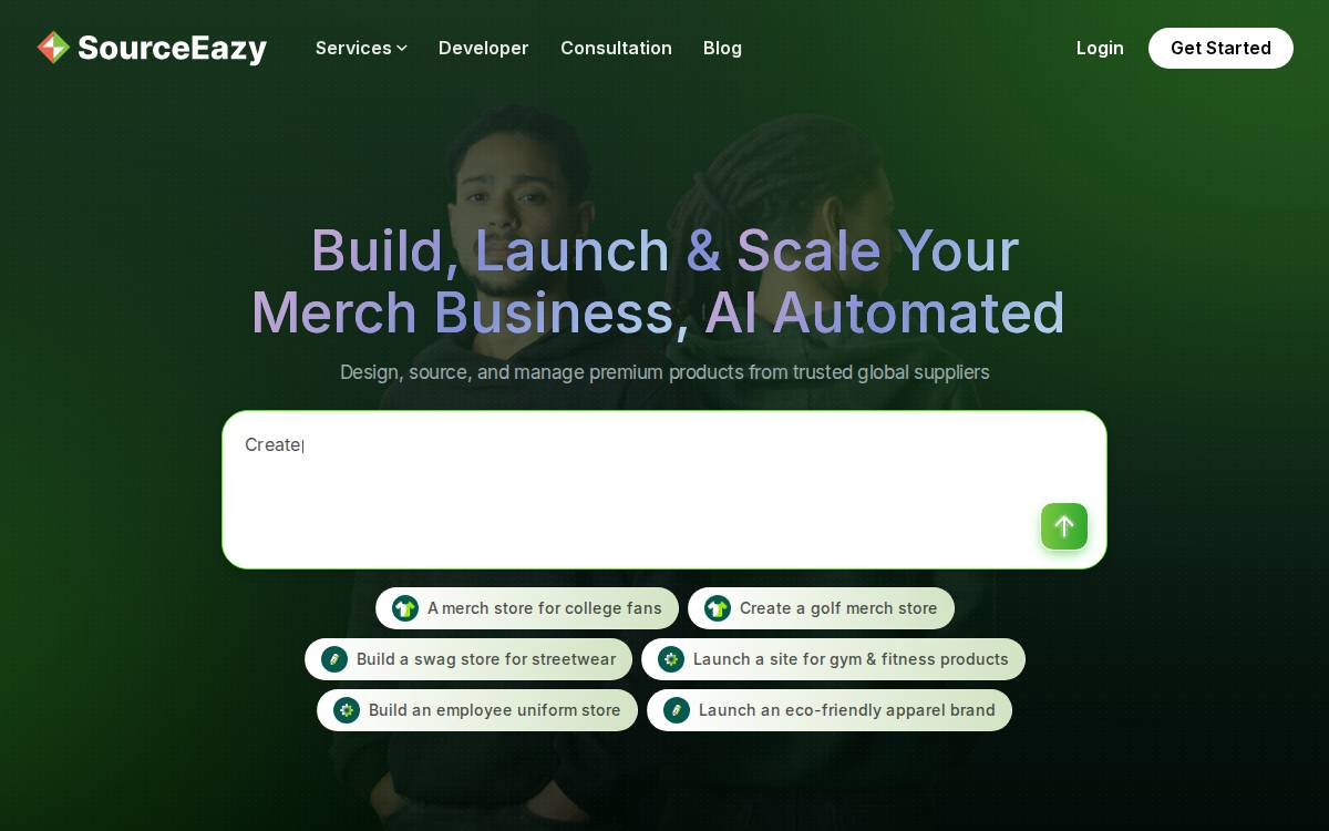 SourceEazy website preview