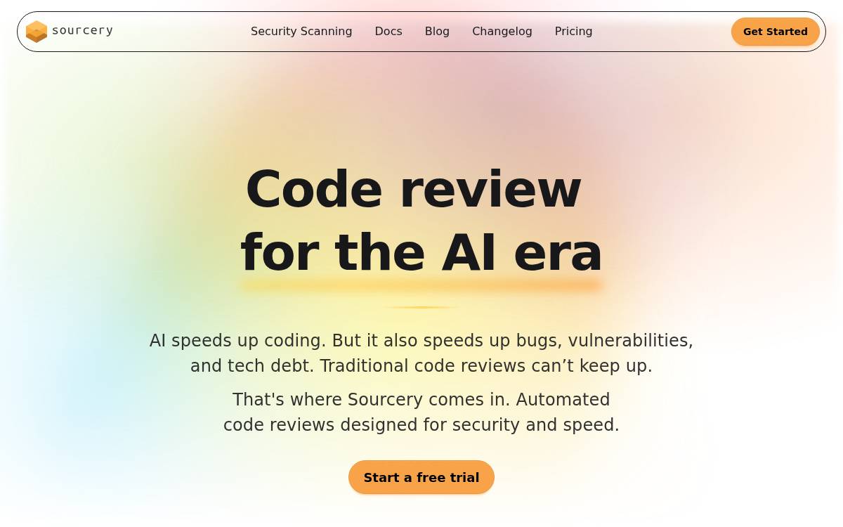 Sourcery.AI website preview