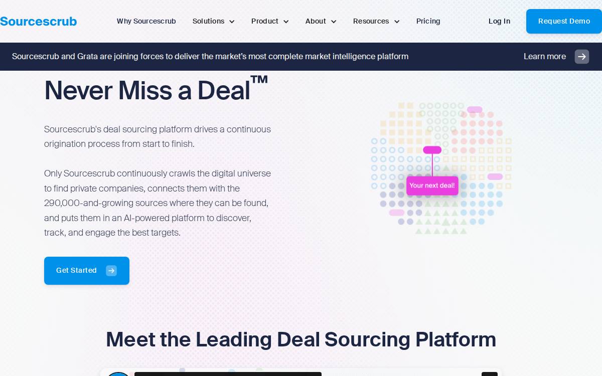 Sourcescrub website preview