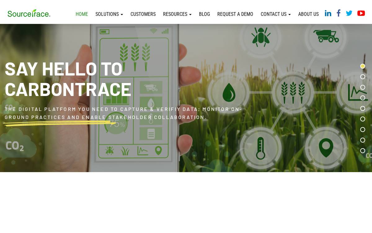 Sourcetrace website preview
