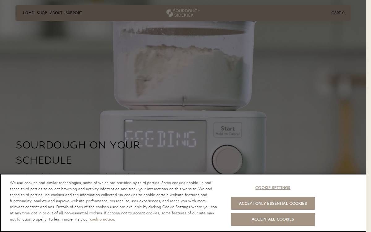 Sourdough Sidekick website preview