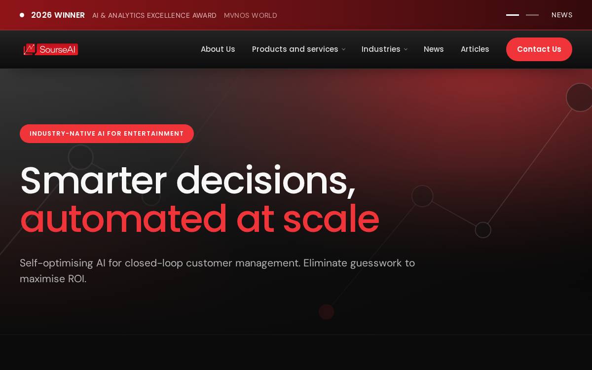 SourseAI website preview