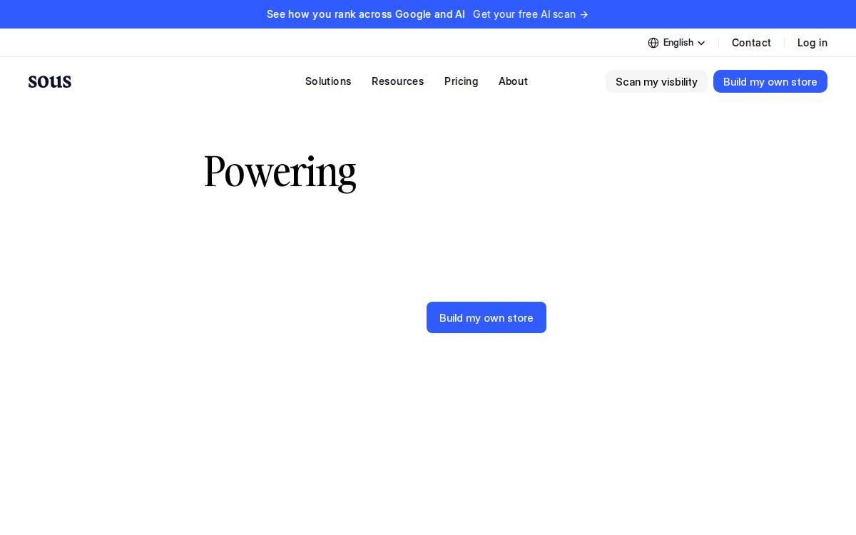 Sous website preview
