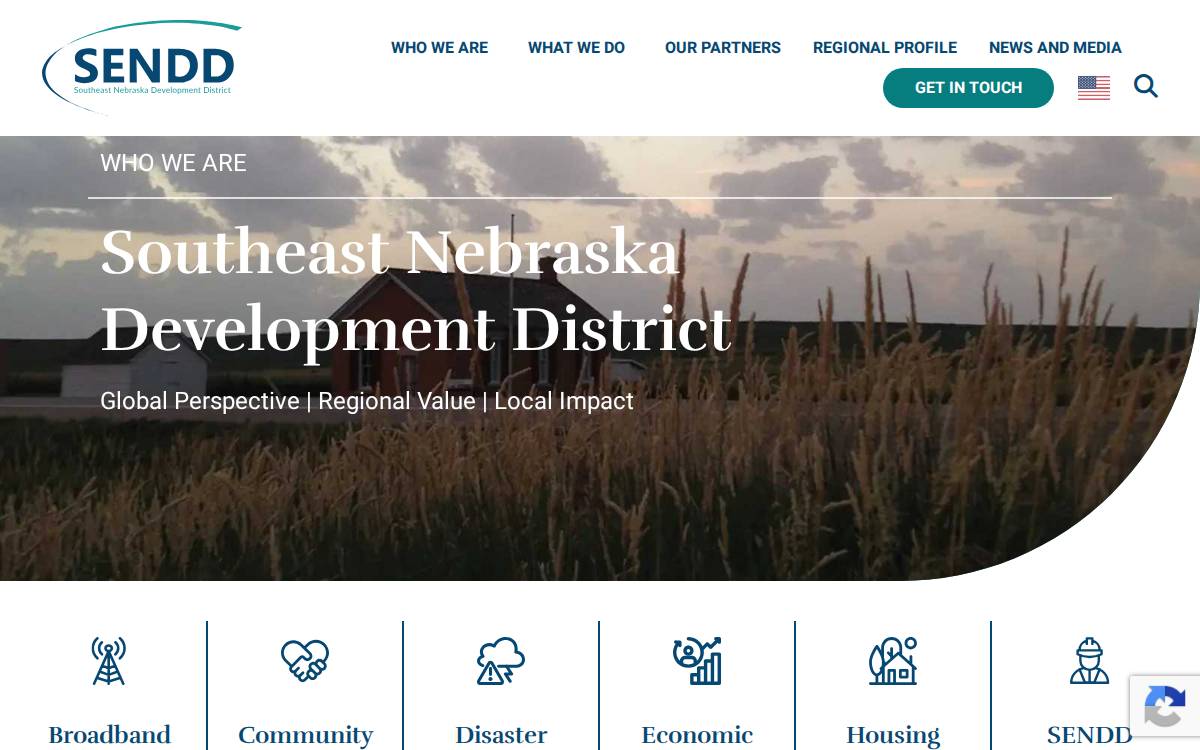 Southeast Nebraska Development District website preview