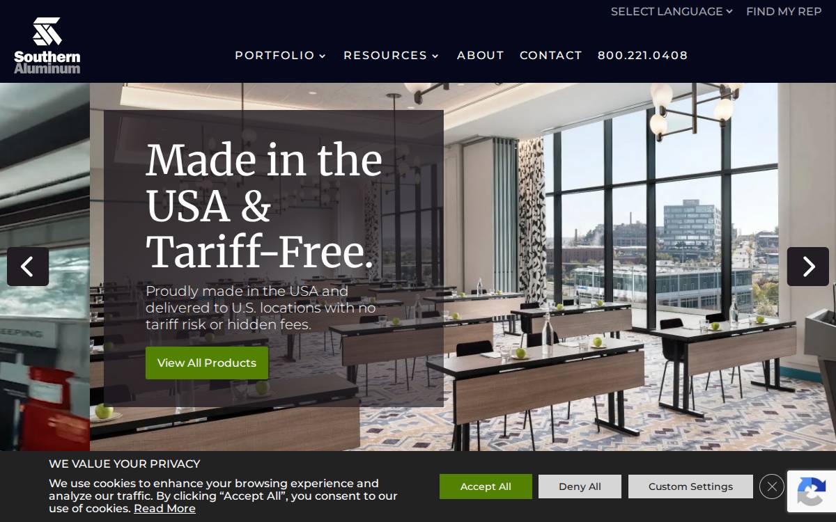 Southern Aluminum website preview
