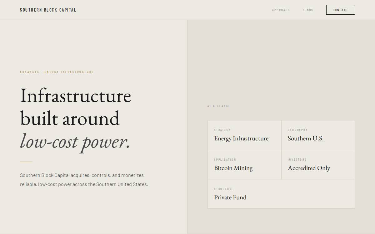 Southern Block Capital website preview