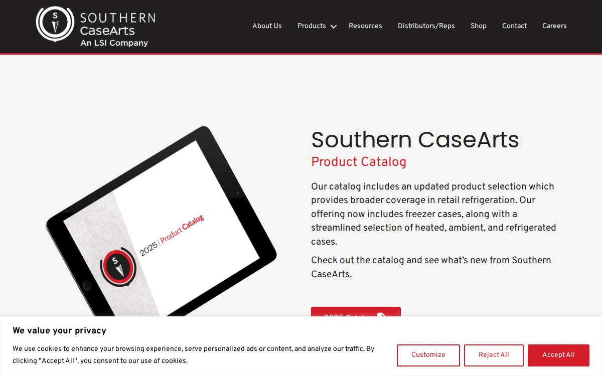 Southern CaseArts website preview