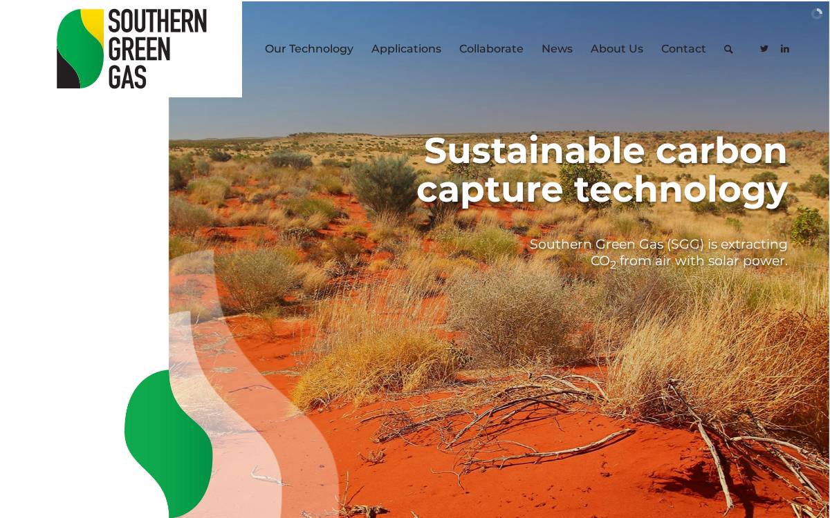 Southern Green Gas website preview