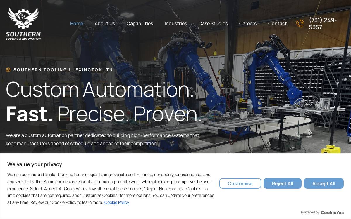 Southern Tooling website preview