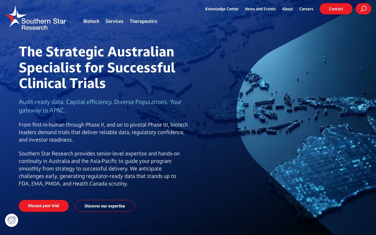 Southernstarresearch website preview