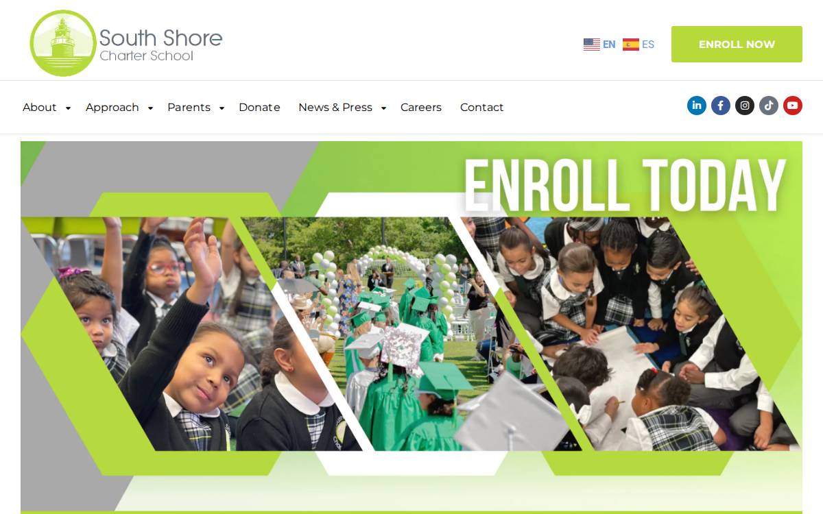 Southshorecharterschool website preview