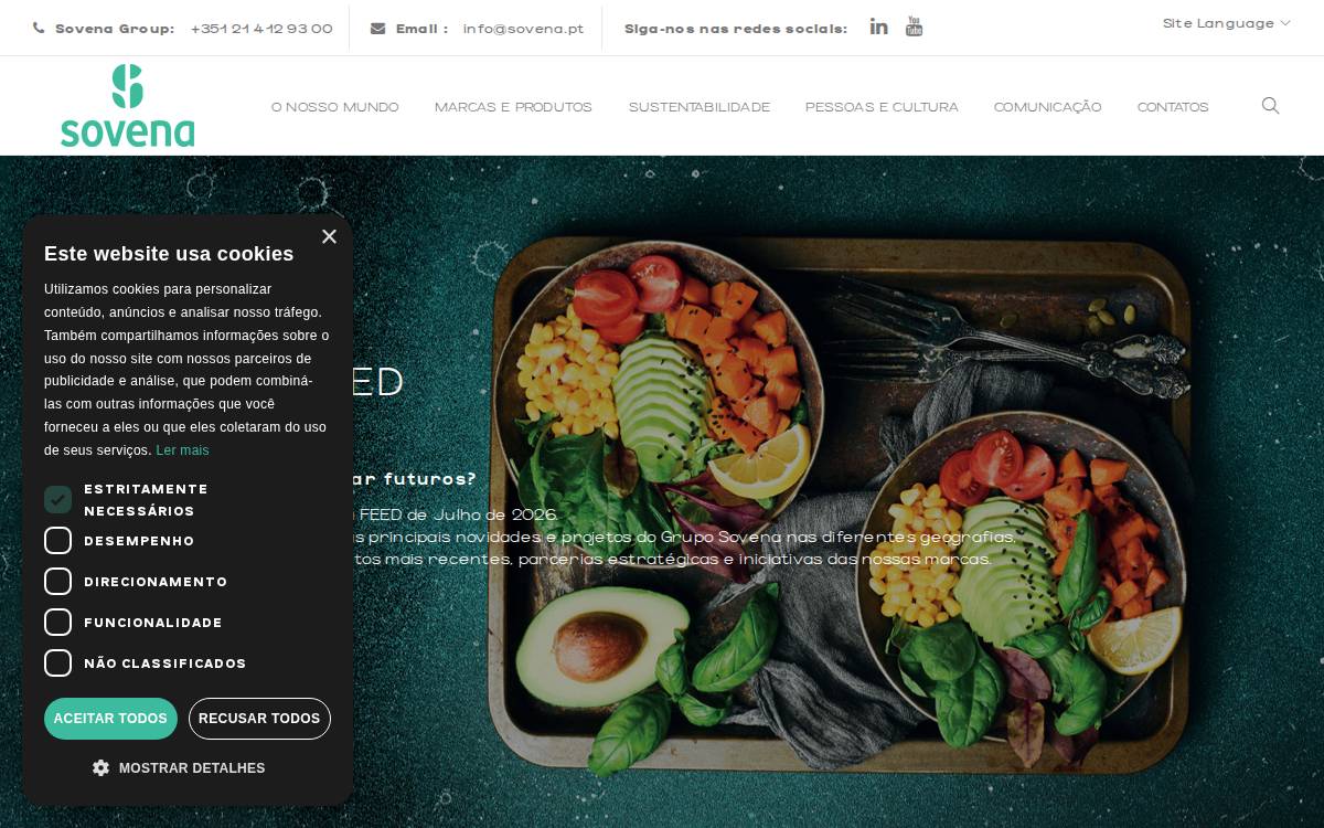 Sovenagroup website preview