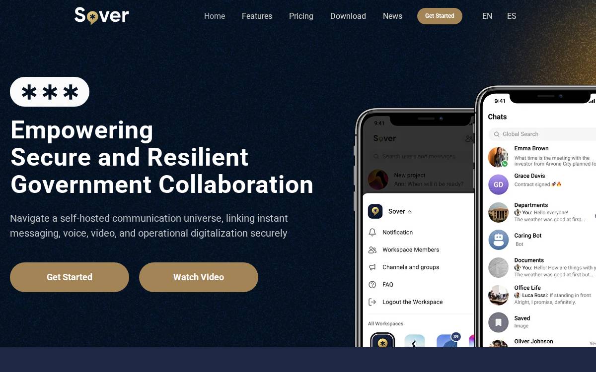 Sover website preview