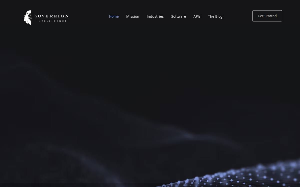 Sovereign website preview