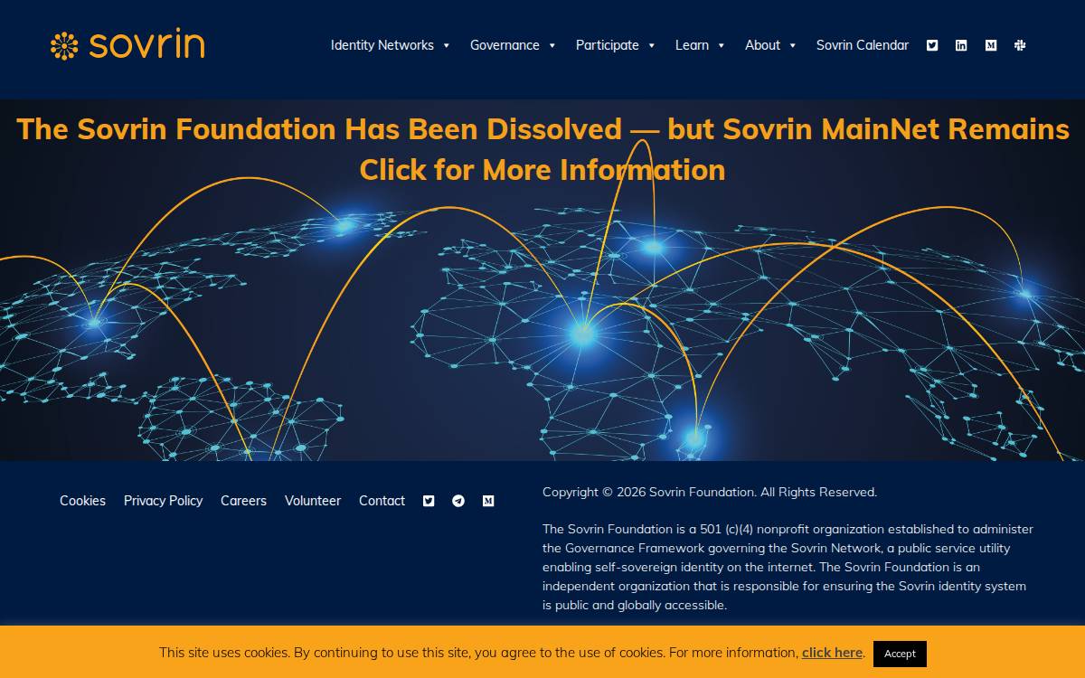 Sovrin website preview