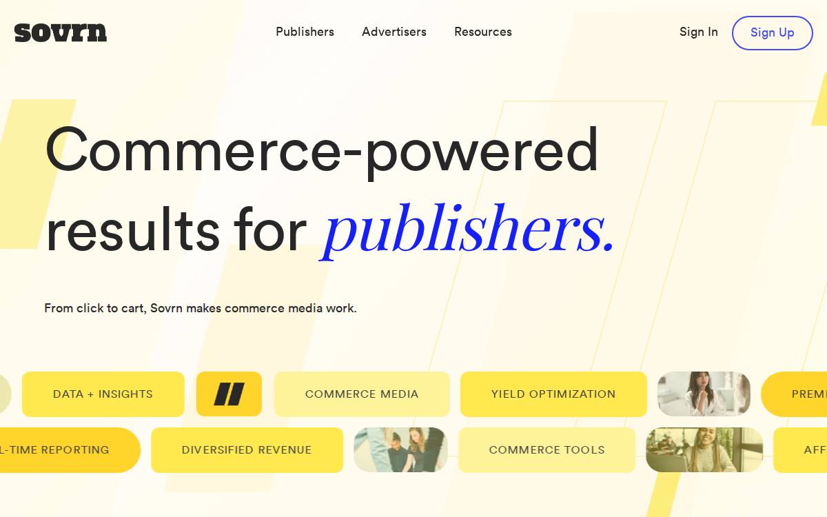Sovrn website preview
