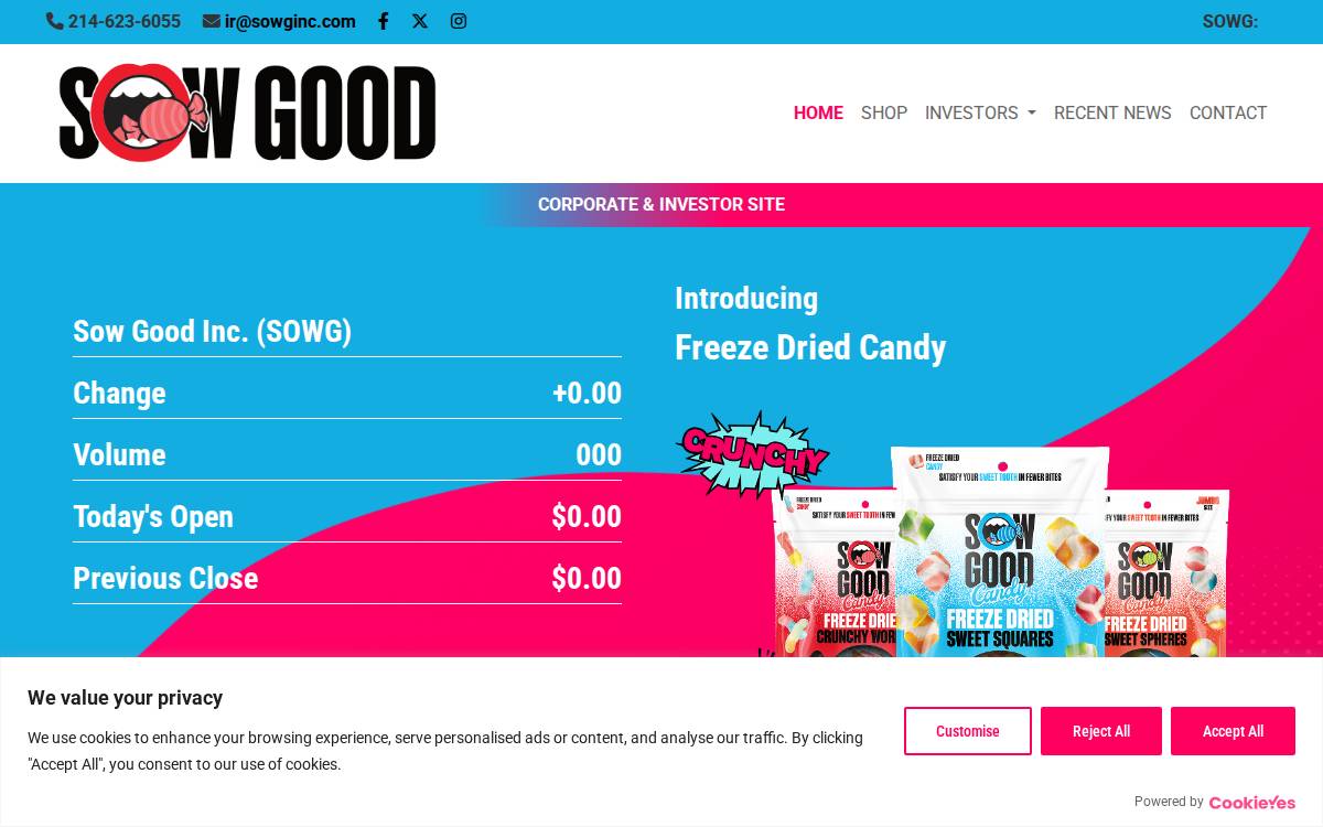 Sow Good website preview