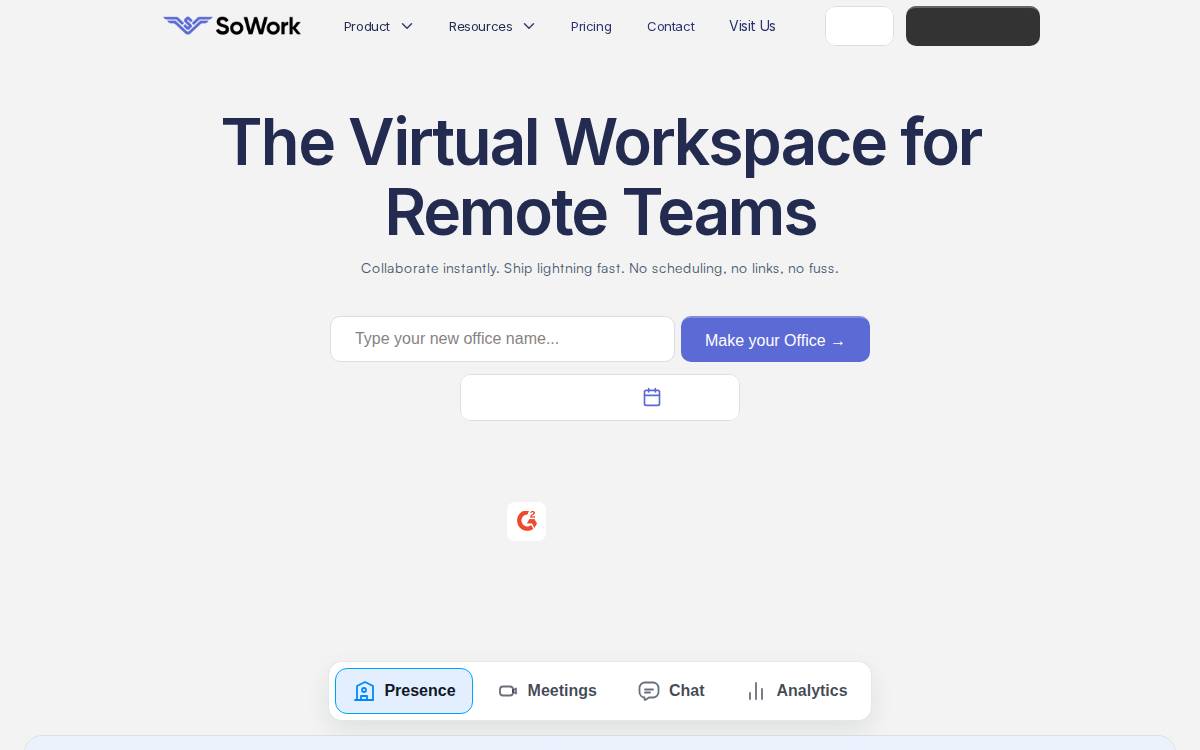 Sowork website preview