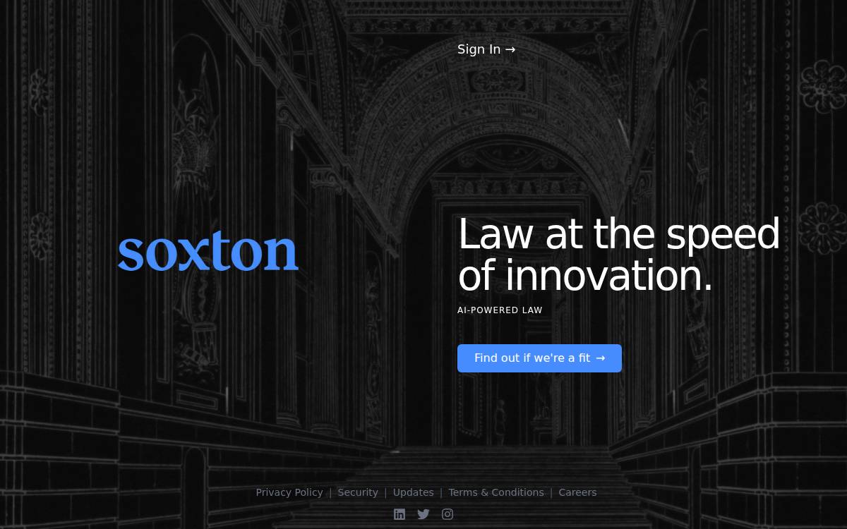 Soxton website preview