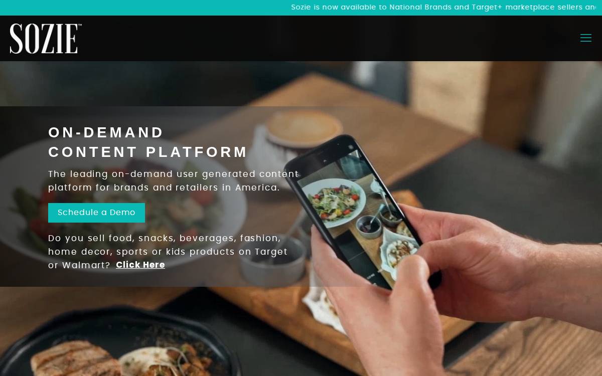 SOZIE website preview