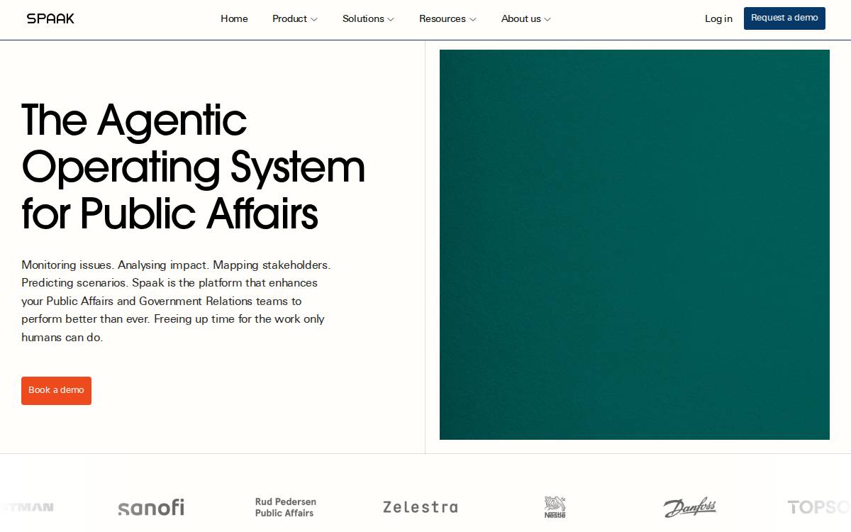 Spaak website preview