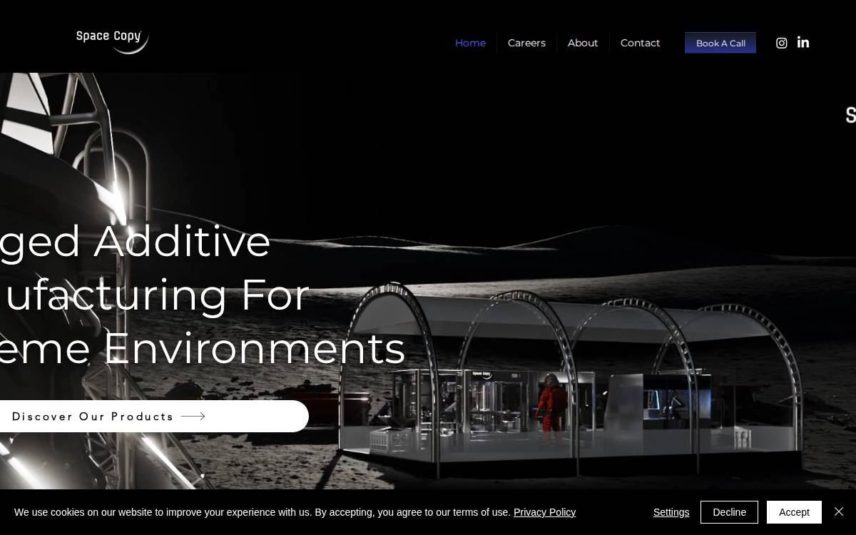 Space Copy website preview