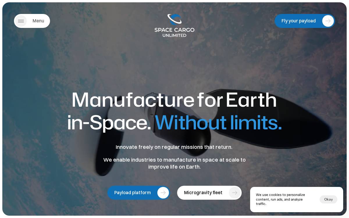 Space Cu website preview