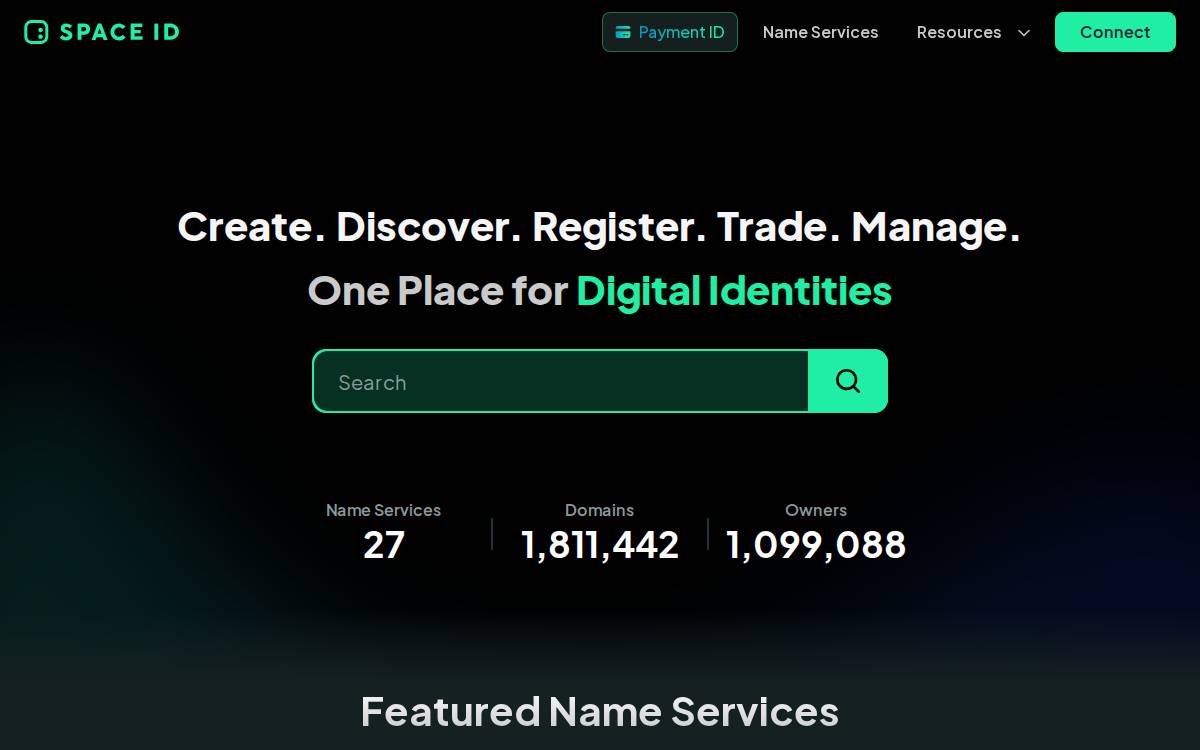 Space ID website preview