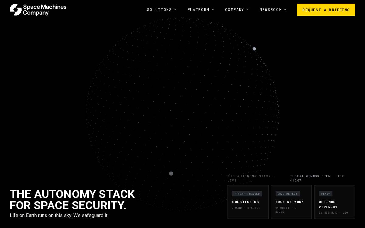 Space Machines Company website preview