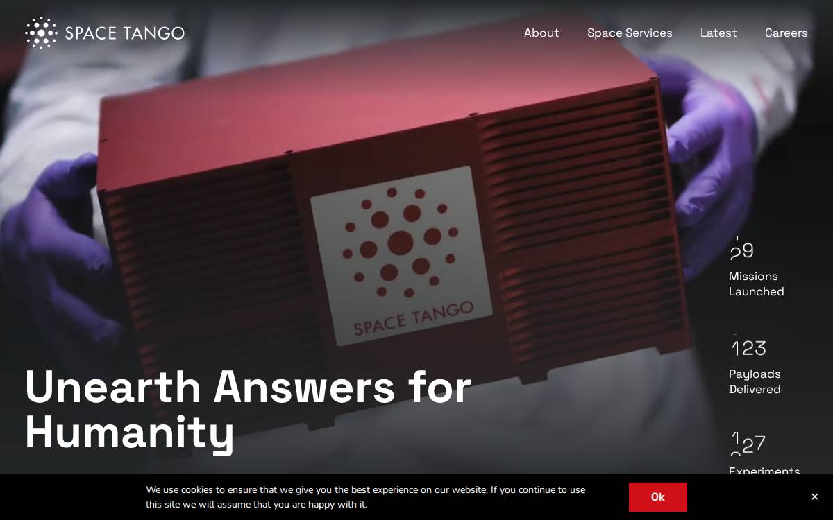 Space Tango website preview